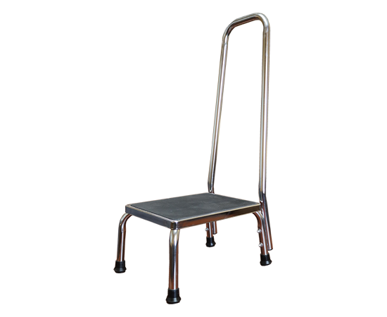 AM-843 Footstool with Non-Skid Rubber Tread Top & Handrail